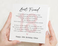 Best Friend Birthday Card, 18th Birthday Card for Best Friend, Personalised Birthday Card for Her, Poem Birthday Card