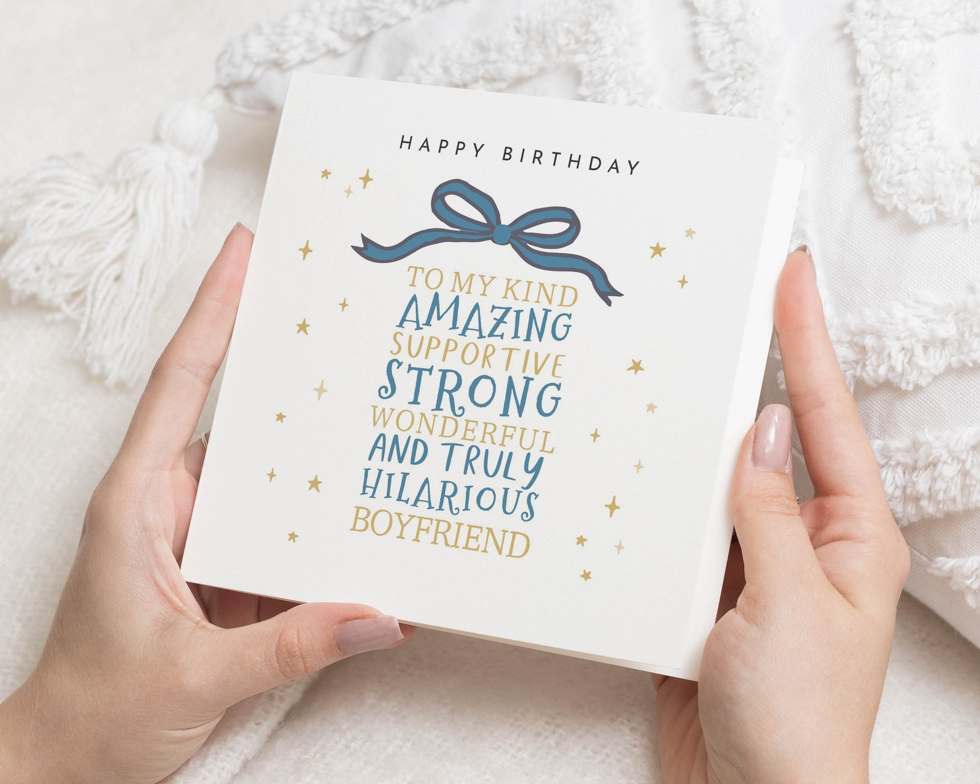 Birthday Card for Boyfriend, Funny Birthday Card for Him, Personalised Birthday Card, Strong Supportive Boyfriend Birthday Card