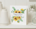 Birthday Card for Mum, Happy Birthday Mum Card, Birthday Card for Her, Sunflower Birthday Card, Floral Birthday Card for Mum