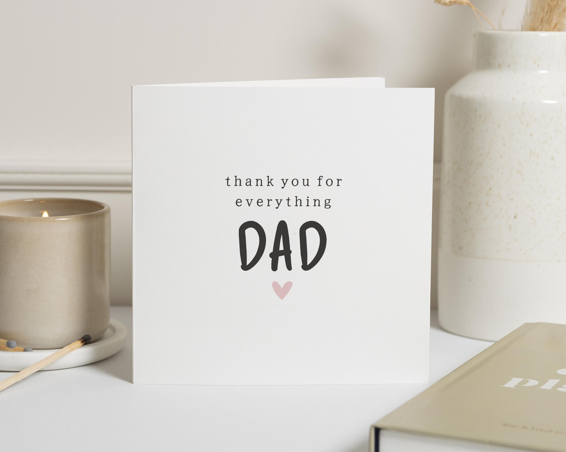 Fathers Day Card for Dad, Thank You Dad Card, Fathers Day Thank You Card, Fathers Day Card for Him, Simple Fathers Day Card, Card for Dad