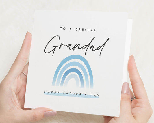 Fathers Day Card for Grandad, Grandad Fathers Day Card, Special Grandad Card, Fathers Day Card from Grandchildren, Rainbow Card