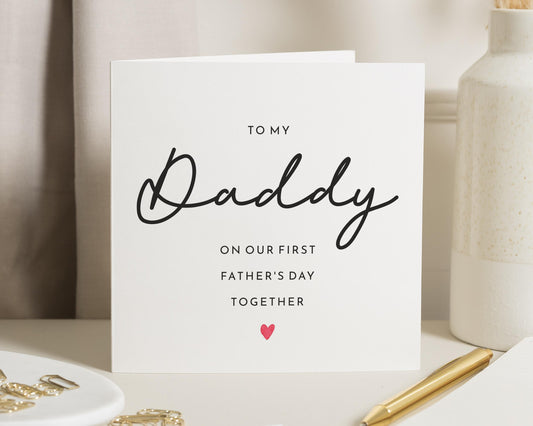 Fathers Day Card for Daddy, First Fathers Day Card, Daddy Fathers Day Card, Fathers Day Card from Baby, Personalised Fathers Day Card