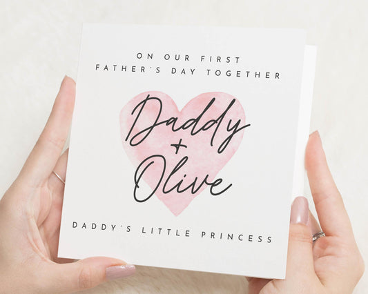 First Fathers Day Card, Fathers Day Card from Daughter, Daddy and Me Card, Personalised Fathers Day Card, Daddy Little Princess Card