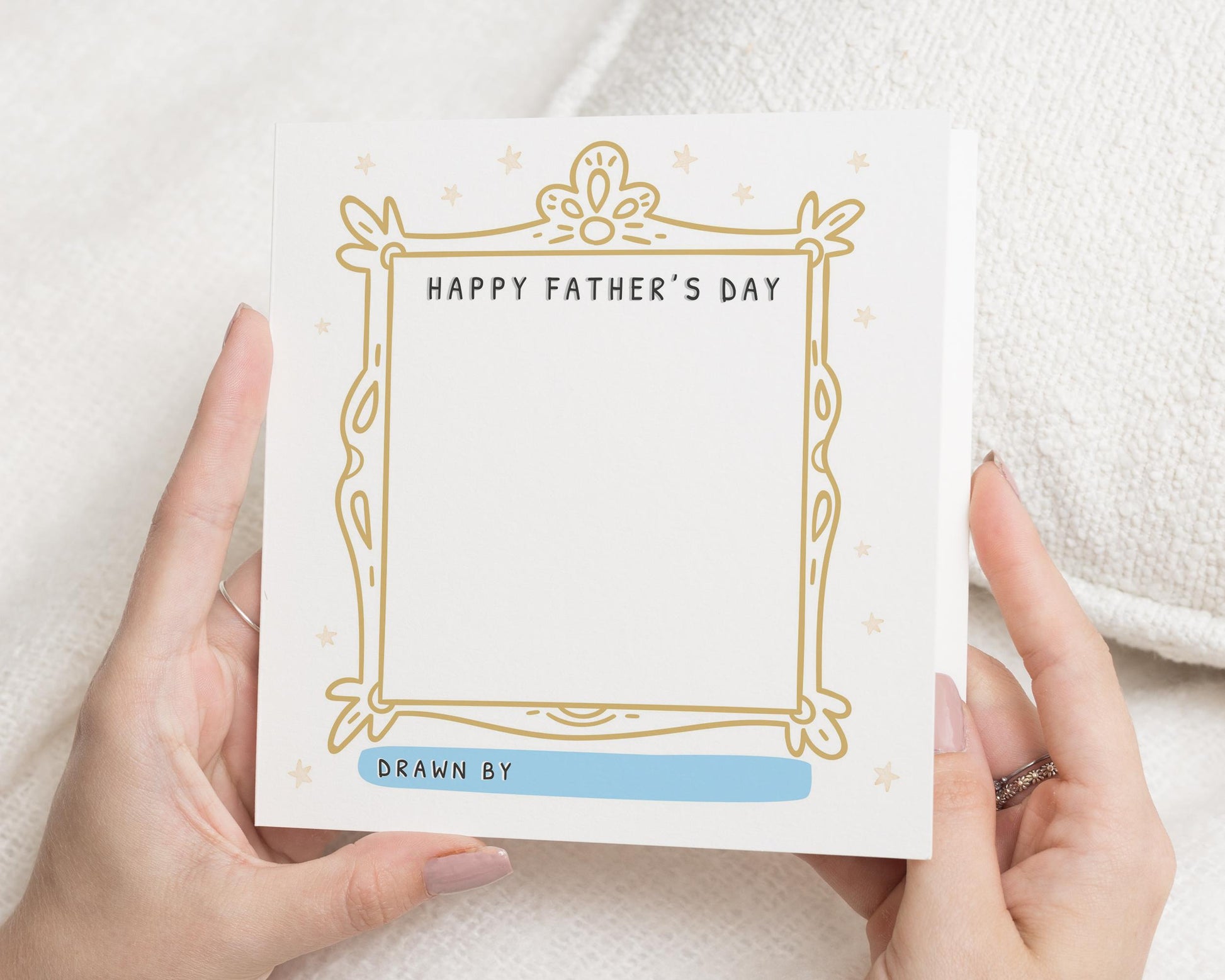 Fathers Day Card, Fathers Day Card from Kids, Personalised Fathers Day Card, Fathers Day Card for Dad, Child Drawing Card