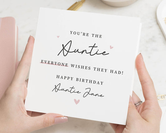 Birthday Card for Auntie, Auntie Birthday Card, Personalised Birthday Card for Her, Happy Birthday Card for Auntie Jane
