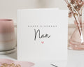 Birthday Card for Nan, Happy Birthday Nan Card, Birthday Card for Her, Personalised Birthday Card, Simple Birthday Card