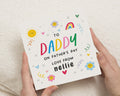 Fathers Day Card for Daddy, Fathers Day Card from Daughter, Personalised Fathers Day Card, Cute Card for Dad, Rainbow Card