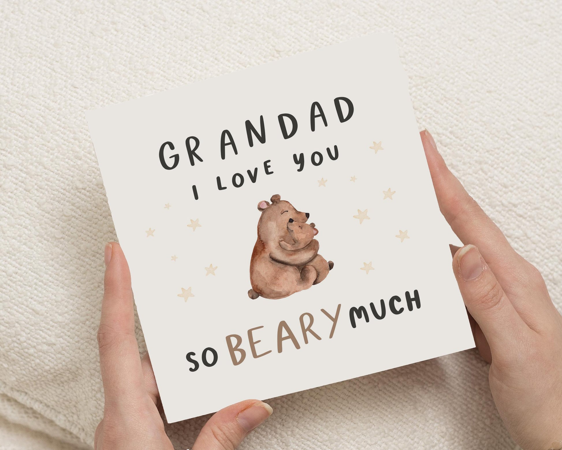Grandad Birthday Card, Birthday Card for Grandad, Cute Bear Card, Grandad I Love You Card, Birthday Card for Him