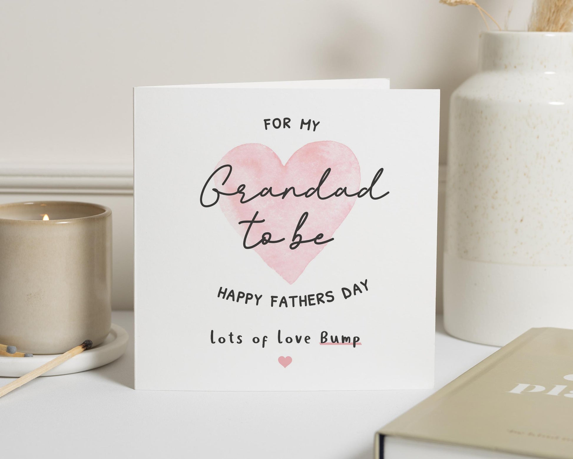 Fathers Day Card for Grandad, New Grandad Card, Soon to Be Grandad, Grandad to Be Card, Fathers Day Card from Bump, Cute Grandad Card