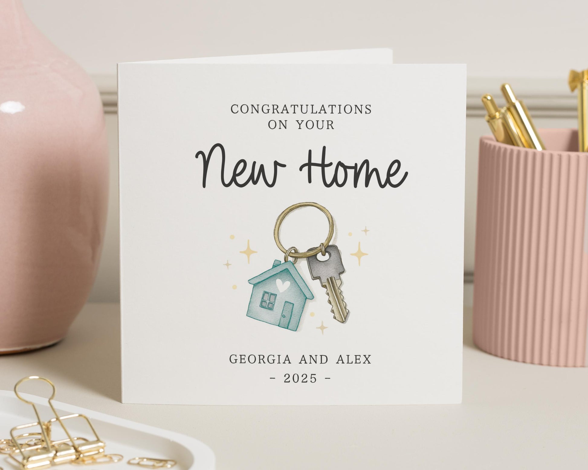New Home Card, Personalised New Home Card, Housewarming Card, New Home Card for Couple, Congratulations Card, Custom Moving Card