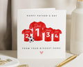 Fathers Day Card, Fathers Day Card from Kids, Personalised Fathers Day Card, Football Shirt Card, Fathers Day Card for Dad