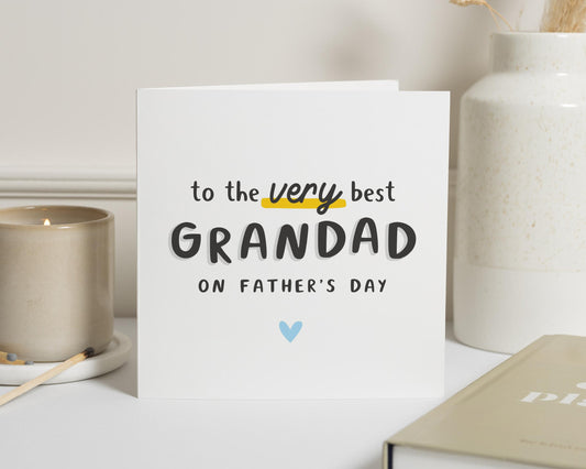 Fathers Day Card for Grandad, Grandad Fathers Day Card, Card for Him, Grandad Card, Fathers Day Card, Cute Card for Grandad
