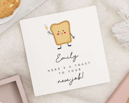 New Job Card, Congratulations Card, Toast Pun Card, Personalised Card, New Job Card for Her, Cute Card, Funny New Job Card, Friend Card