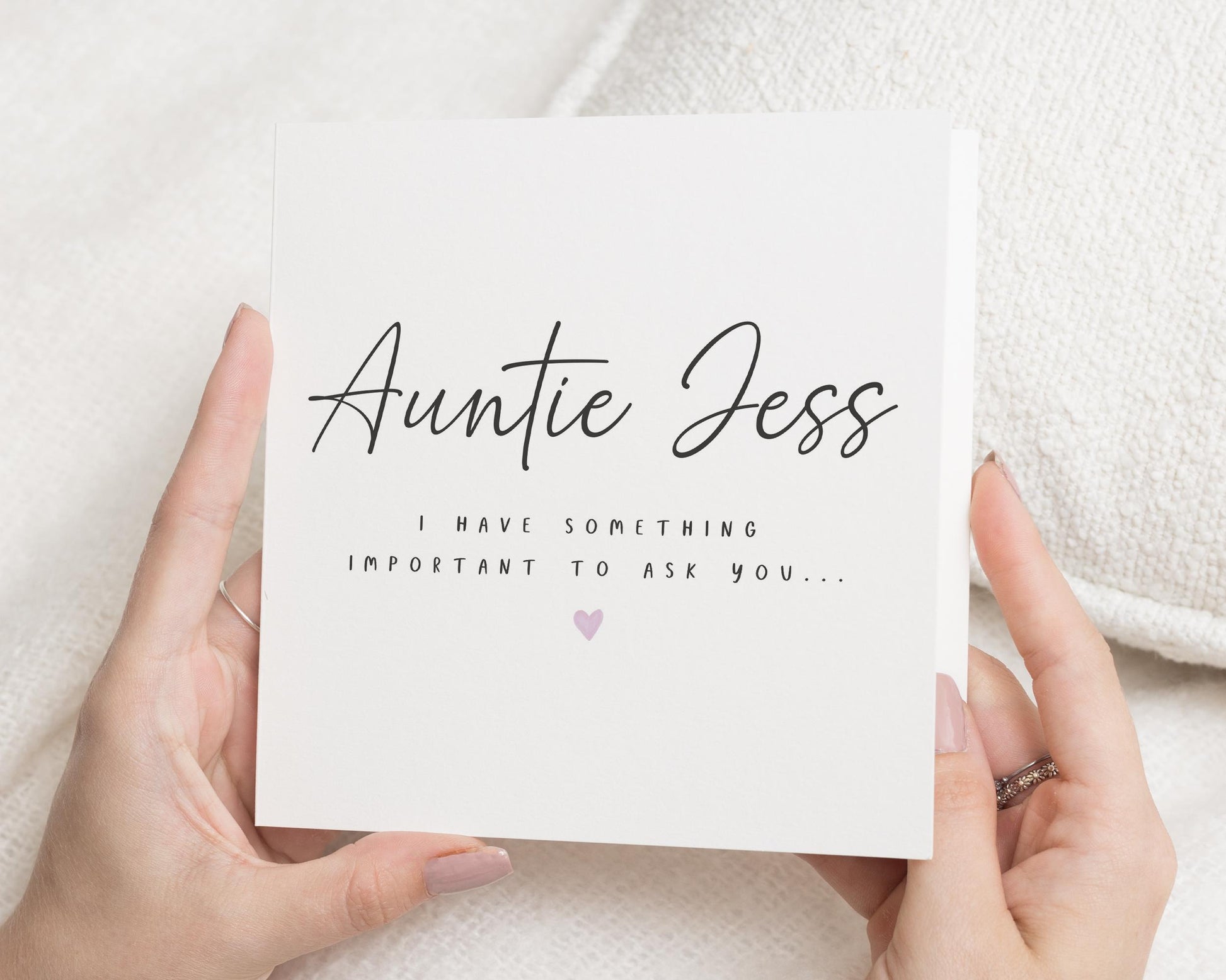 Will You Be My Godmother Card, Personalised Auntie Card, Godparent Proposal Card, Custom Name Card, Card for Her, Special Question Card