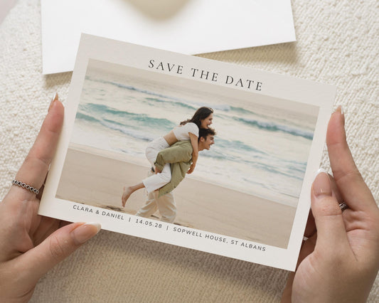 Personalised Save the Date Card, Photo Save the Date Card, Wedding Save the Date, Custom Save the Date, Simple Save the Date Card