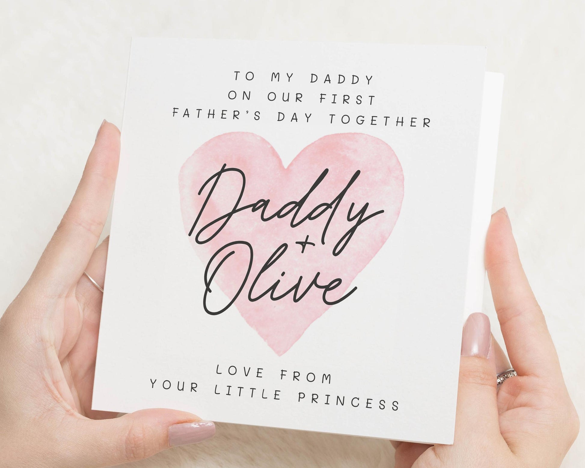 Fathers Day Card from Daughter, First Fathers Day Card, Daddy and Me Card, Personalised Fathers Day Card, Daddy Card, New Dad Card