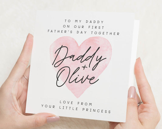 Fathers Day Card from Daughter, First Fathers Day Card, Daddy and Me Card, Personalised Fathers Day Card, Daddy Card, New Dad Card