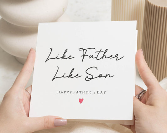 Fathers Day Card, Like Father Like Son Card, Fathers Day Card from Son, Dad Card, Happy Fathers Day Card, Card for Dad, Card for Him