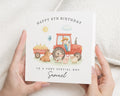 4th Birthday Card for Boy, Personalised Farm Birthday Card, Tractor Birthday Card, Special Boy Birthday Card, Animal Birthday Card