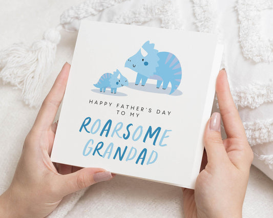 Fathers Day Card for Grandad, Dinosaur Fathers Day Card, Cute Fathers Day Card, Fathers Day Card from Grandchild, Grandad Card