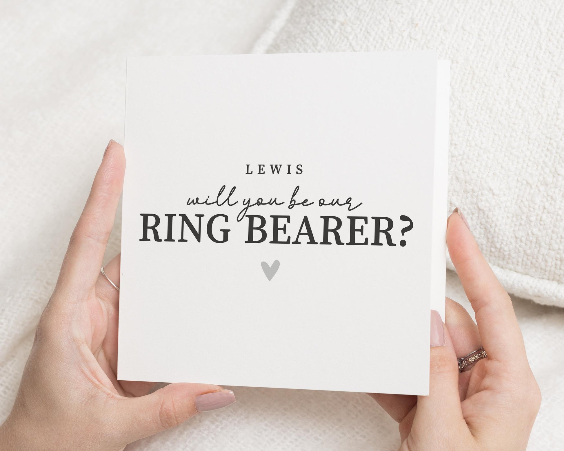 Ring Bearer Proposal Card, Will You Be Our Ring Bearer Card, Personalised Wedding Card, Ring Bearer Card for Boy, Custom Name Card