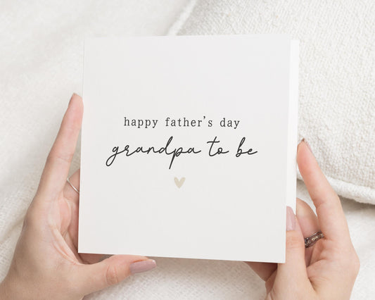 Fathers Day Card for Grandpa to Be, Grandad to Be Fathers Day Card, Fathers Day Card for Him, Grandpa to Be Card, Simple Fathers Day Card