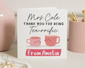 Thank You Card for Teacher, Personalised Teacher Thank You Card, Cute Tea Pun Card, Thank You Card from Child, End of Term Card