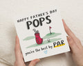 Fathers Day Card for Pops, Golf Fathers Day Card, Funny Fathers Day Card, Fathers Day Card for Him, Personalised Fathers Day Card