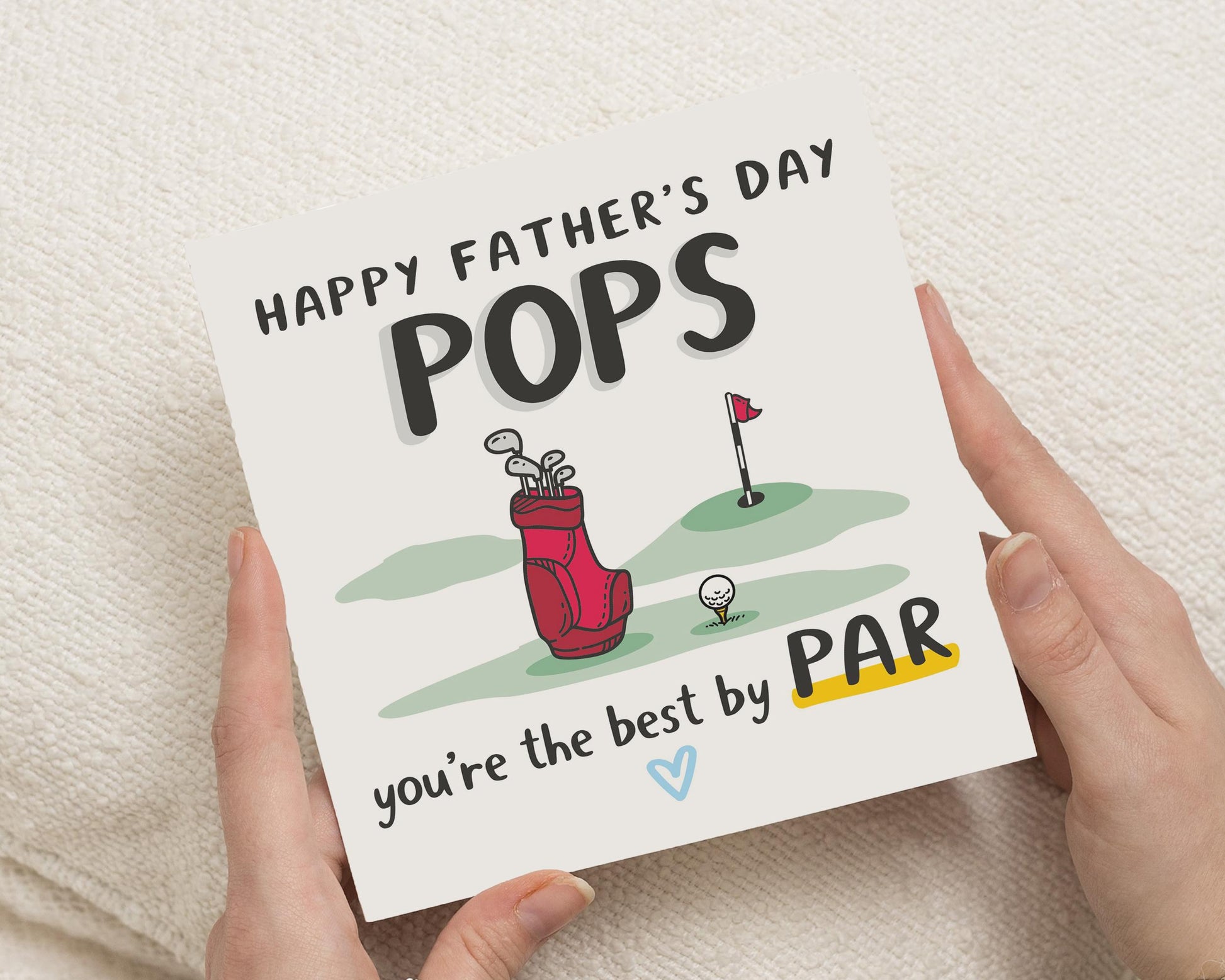 Fathers Day Card for Pops, Golf Fathers Day Card, Funny Fathers Day Card, Fathers Day Card for Him, Personalised Fathers Day Card