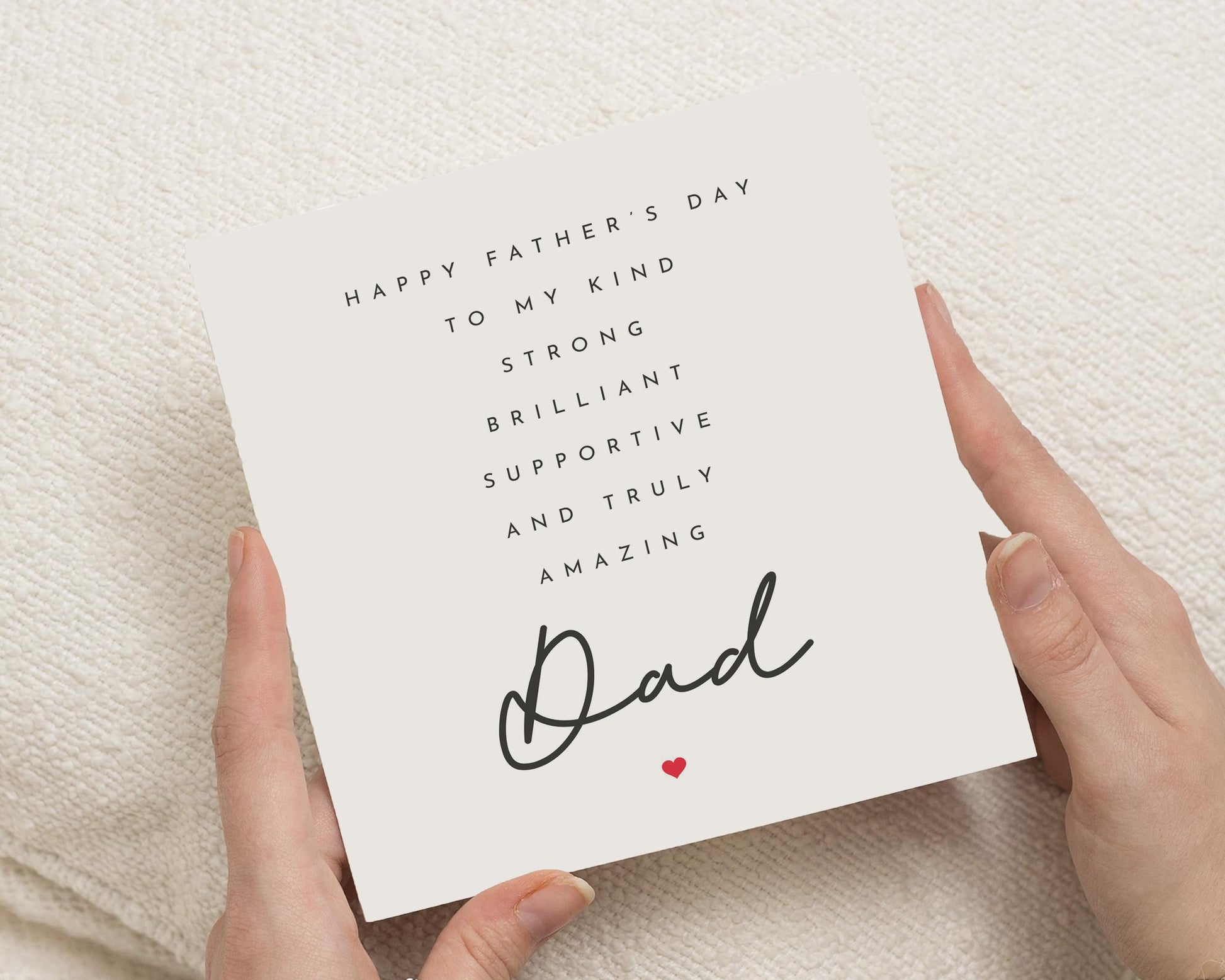 Fathers Day Card for Dad, Fathers Day Card from Daughter, Fathers Day Card for Him, Poem Card for Dad Fathers Day, Simple Fathers Day Card