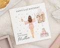21st Birthday Card for Best Friend, Personalised Birthday Card for Her, 21st Birthday Card for Daughter, Cute Birthday Card for Women