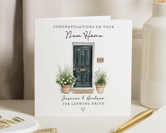 New Home Card, Personalised New Home Card, Housewarming Card, Congratulations Card, Custom Address Card, New Home Gift