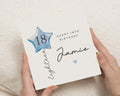 18th Birthday Card, Personalised Birthday Card for Him, 18th Birthday Card for Boy, Blue Balloon Birthday Card, Birthday Card for Son