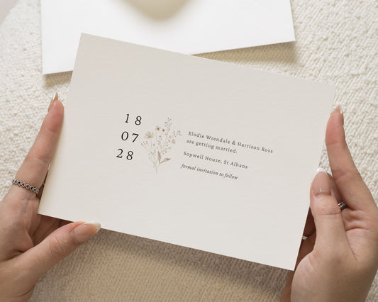 Personalised Save the Date Card, Wedding Save the Date Card, Minimal Save the Date, Custom Save the Date Card, Simple Save the Date