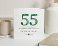 Emerald Anniversary Card, 55th Wedding Anniversary Card, Mum and Dad Anniversary Card, Personalised Anniversary Card, 55 Years Card