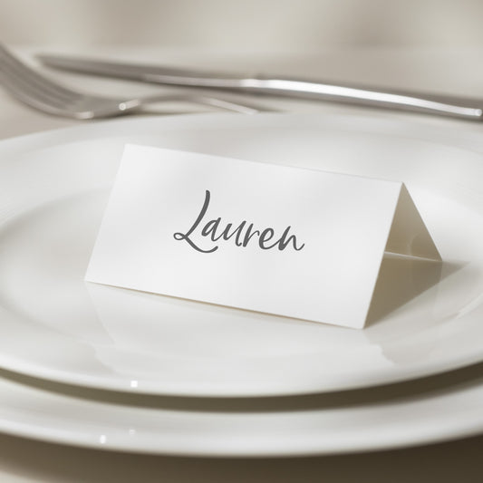 Simple Wedding Place Cards, Place Cards Baptism, Place Cards Calligraphy, Printed, Wedding Place Settings, Place Name Cards 'Ashley'