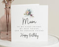 Birthday Card for Mum, Mum Birthday Card, Birthday Card for Her, Best Friend Birthday Card, Floral Birthday Card, Simple Birthday Card