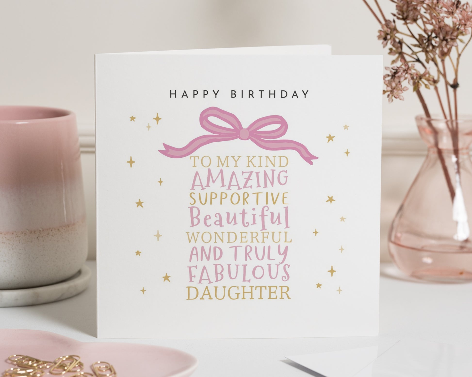 Birthday Card for Daughter, Daughter Birthday Card, Birthday Card for Her, Personalised Daughter Card, Cute Birthday Card
