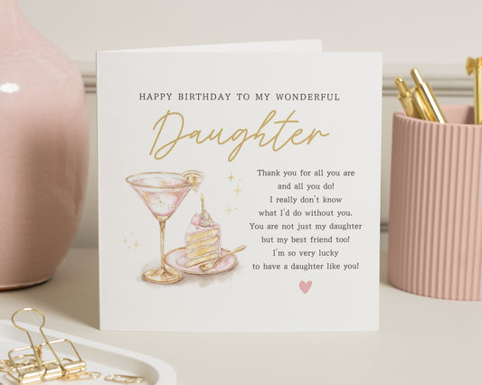 Birthday Card for Daughter, Daughter Birthday Card, Birthday Card for Her, Best Friend Birthday Card, Personalised Daughter Card