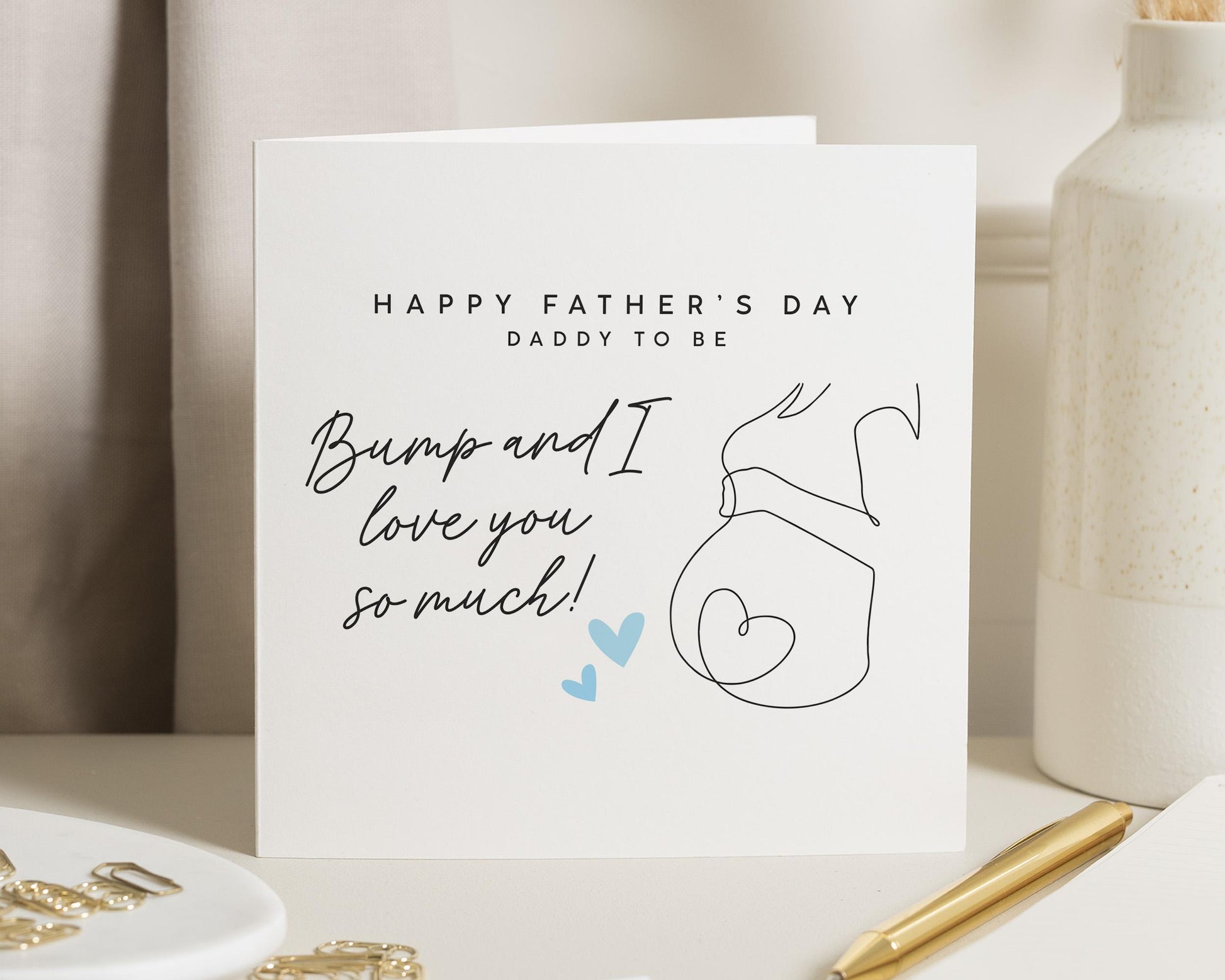 Fathers Day Card Daddy To Be, Fathers Day Card From Bump, Fathers Day Card For Him, Cute Fathers Day Card, Daddy To Be Card