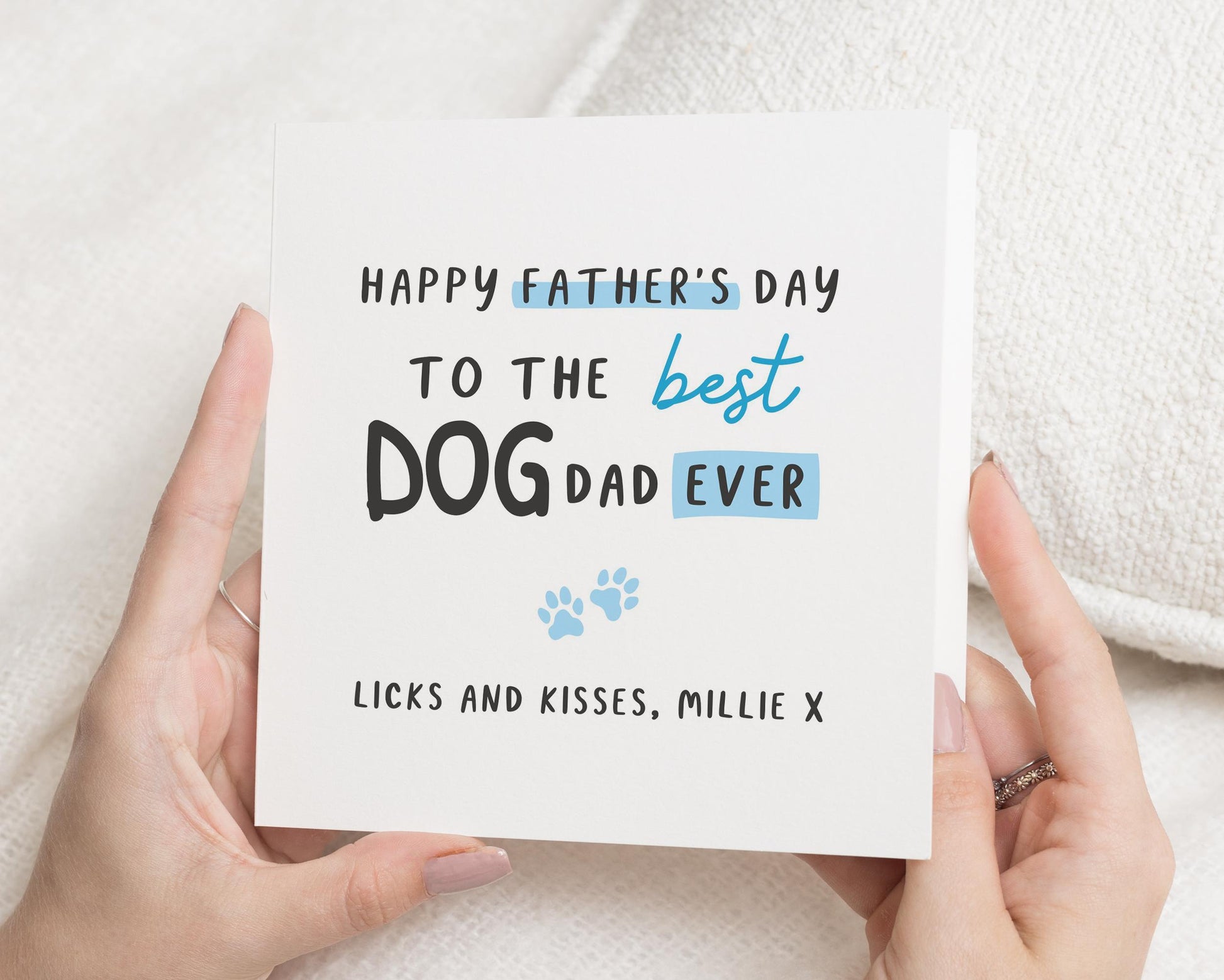 Fathers Day Card from the Dog, Dog Dad Fathers Day Card, Personalised Fathers Day Card, Fathers Day Card for Him, Pet Card