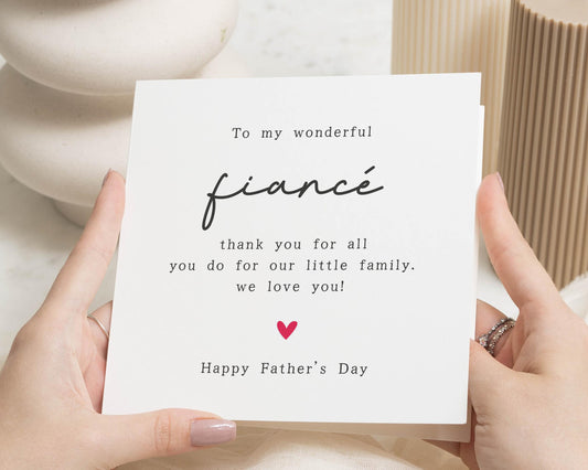 Fathers Day Card for Fiancé, Fathers Day Card from Family, Fathers Day Card for Him, Happy Fathers Day Card, Card for Fiancé
