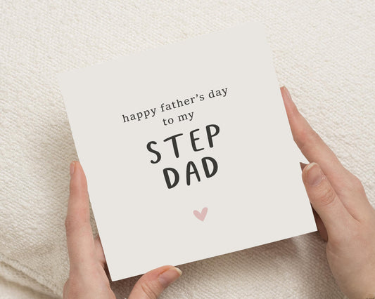 Fathers Day Card for Step Dad, Step Dad Fathers Day Card, Fathers Day Card from Stepchild, Simple Fathers Day Card, Card for Him