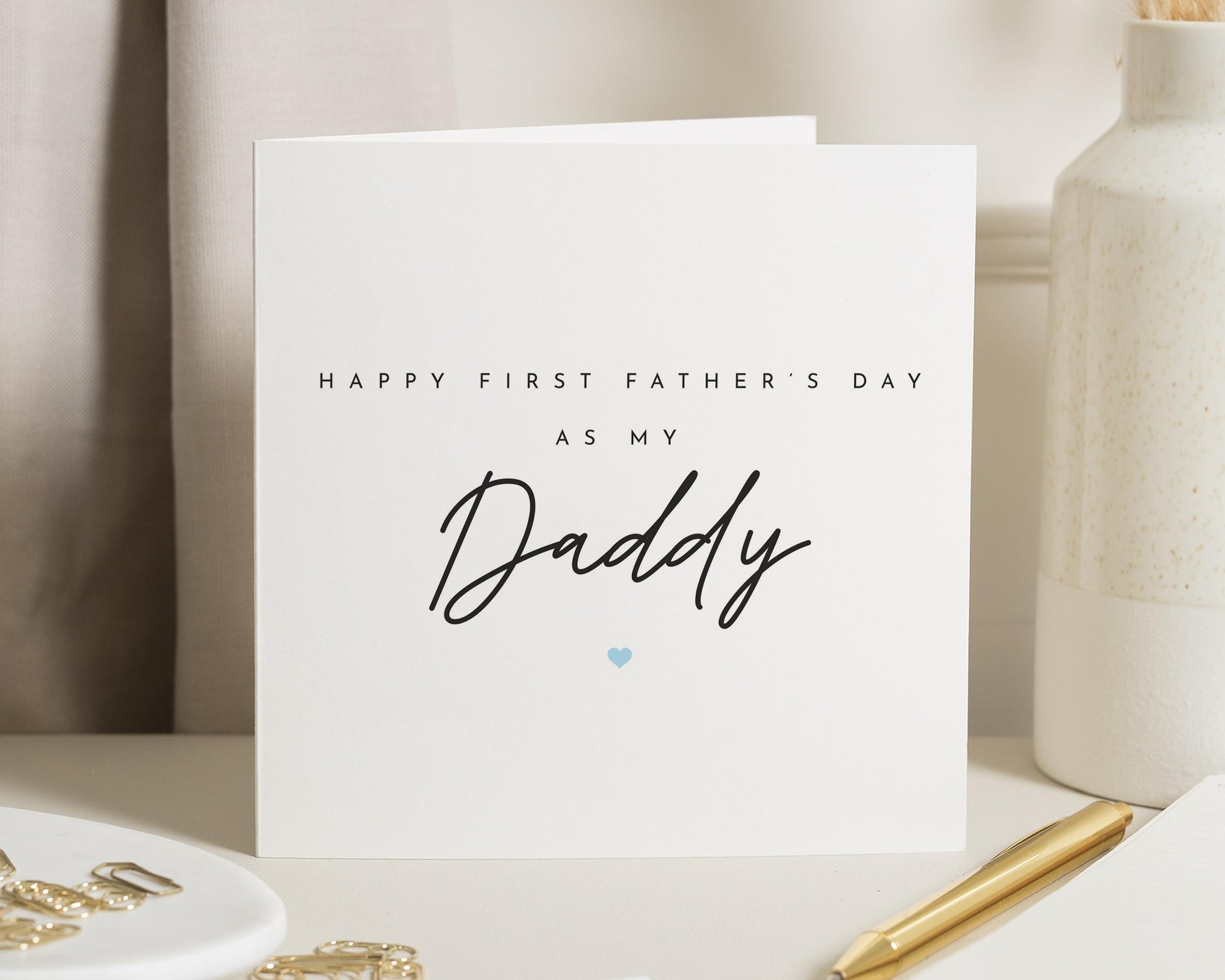 First Fathers Day Card, Fathers Day Card from Baby, Daddy Fathers Day Card, Fathers Day Card for Him, New Dad Card, Personalised Card