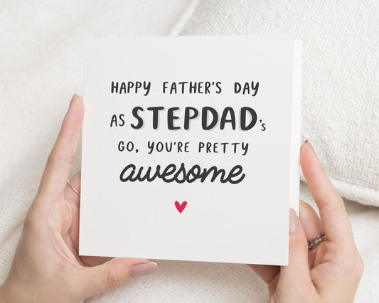 Fathers Day Card for Stepdad, Stepdad Fathers Day Card, Fathers Day Card from Stepchild, Fathers Day Card for Him, Stepdad Card