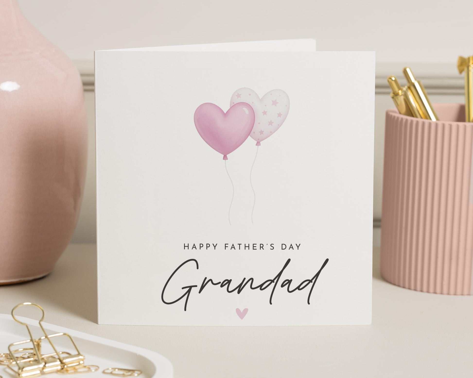 Fathers Day Card for Grandad, Grandad Fathers Day Card, Cute Fathers Day Card, Fathers Day Card from Grandchildren, Heart Balloon Card