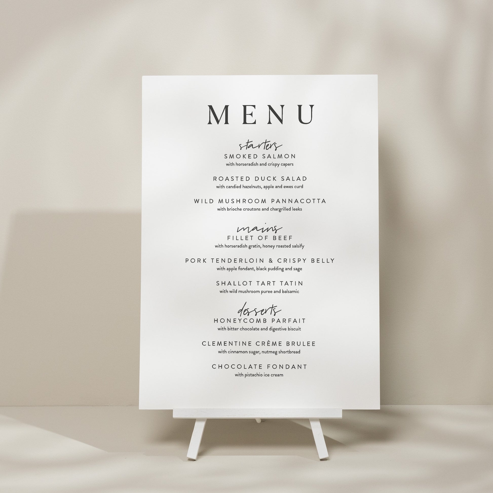 Simple Wedding Sign, Food Menu Wedding Sign, Menu Wedding Signage, Sign Wedding Food, Simple Wedding Sign 'Chelsea'