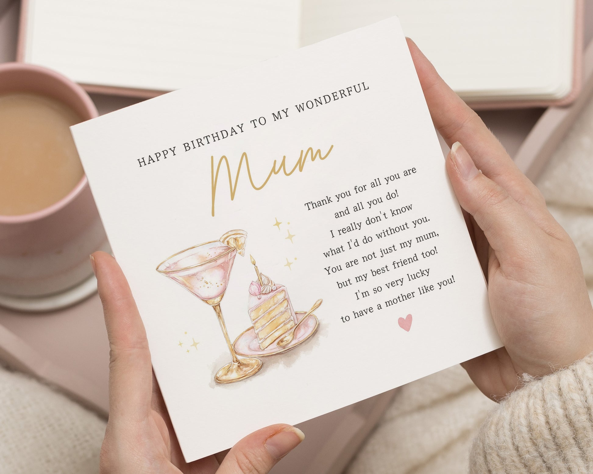 Birthday Card for Mum, Happy Birthday Mum Card, Birthday Card for Her, Personalised Mum Birthday Card, Poem Birthday Card