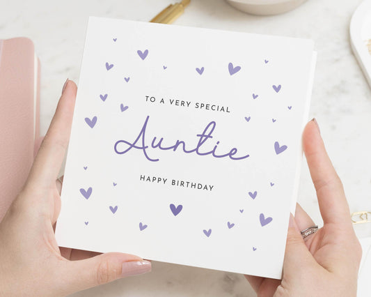 Birthday Card for Auntie, Auntie Birthday Card, Birthday Card for Her, Special Auntie Card, Cute Birthday Card, Personalised Card