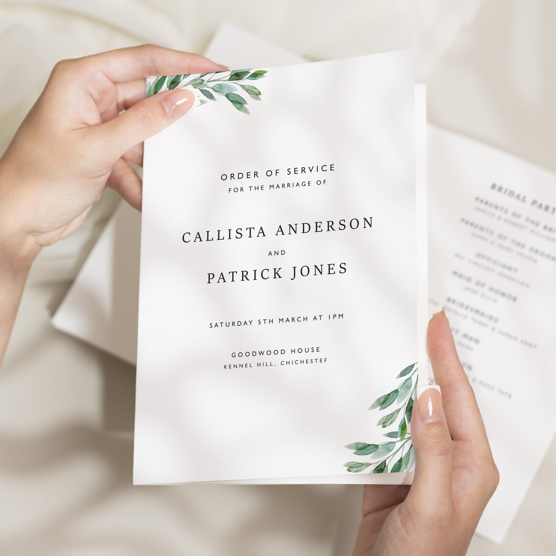 Order of Service, Wedding Order Of Service, Order Of Service Wedding, Order Of Service Booklet, Wedding Booklet 'Callista'